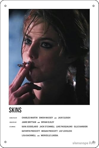 Oedrtqi Skins Show Cover (Effy) Poster Funny Metal Tin Sign for Home Kitchen Bar Room Garage Decor 8" x 12"