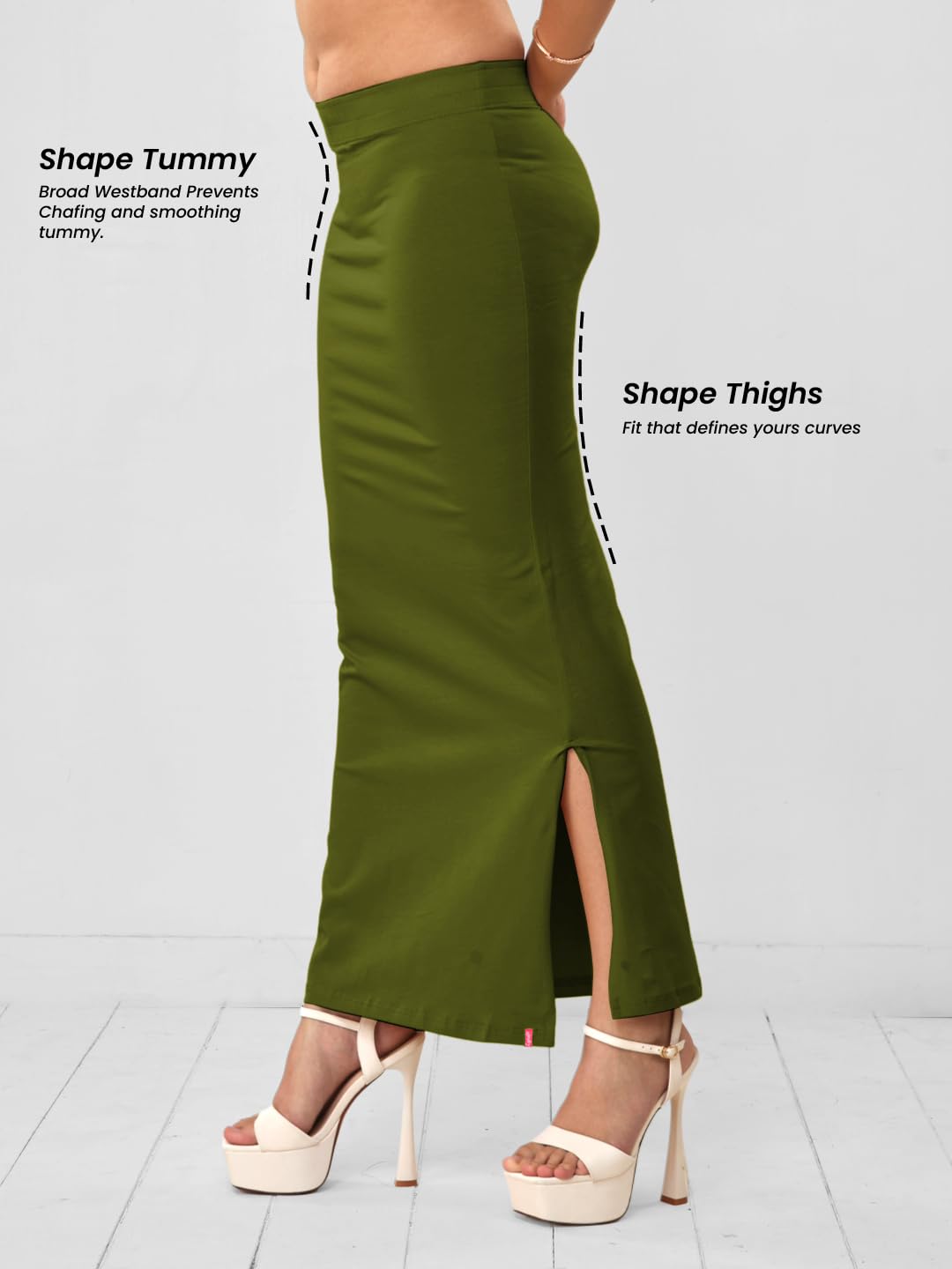 Lyra Women Saree Shaper (Petticoat) Green 1