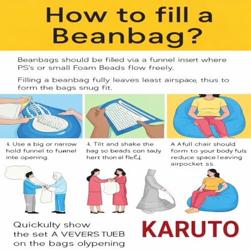Image of karuto XXXXXL Bean Bag Cover with Footrest & Cushion (Without Beans) 4XL (Premimum Tan, 4XL)