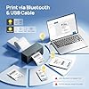 POLONO Stampante per Etichette Bluetooth, Etichettatrice Termica 4 x 6 per iOS, Android, Windows e Mac, compatibile con Amazon, Ebay, Shopify, Etsy, USPS, Grigi, 1 Pack+2 Accessori