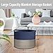 Eblog Cotton Rope Storage Bin - Large Woven Blanket Basket 22''x 22''x 14'' with Handle, Laundry & Pillow Basket for Living Room (Navy Blue)