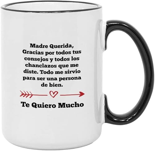 Casitika Regalos para mamá. Tazas para Café de Dia de Madres. Taza Querida Madre para el Día de la Madre en español. Regalos para mamá latina para