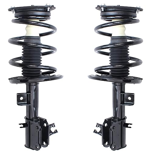 Image of Detroit Axle - 14pc Front Suspension Kit for 2009-2014 Nissan Maxima, Struts w /Coil Spring Tie Rods Boots Rear Shock Absorbers Front Rear Sway Bars 2010 2011 2012 2013 Replacement