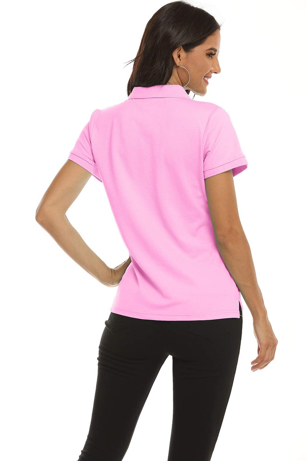 MoFiz Polo Donna Manica Corta Poloshirt Golf Camicia Sportiva Estate Top Traspirante