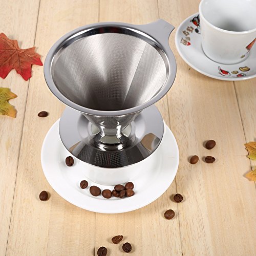 Taza de Filtro Acero Inoxidable Malla de Capa Doble que Camina Backpacking Uso Aire Libre Socialme-eu - Imagen 6