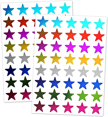 1000 Pack Multi-Color Star Stickers - Perfect for Kids' Classroom & Sticker Charts - Mini Stickers in Rainbow Colors
