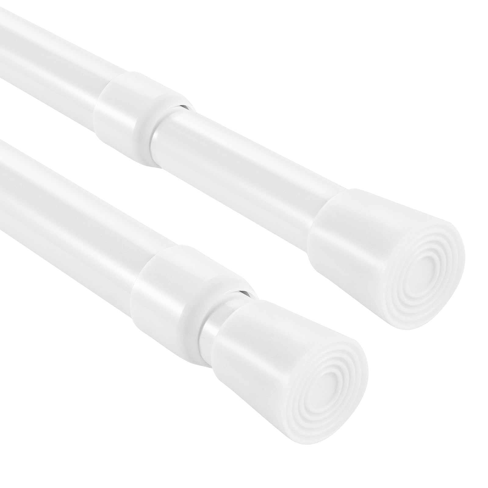 Youyijia Curtain Poles, 2PCS 140-260cm Extendable Curtain Poles, Net Curtain Rod, Shower Curtain Pole, Extendable No Drill Adjustable Tension Rod Telescopic Voile Tension Pole Shower Rail Curtain Pole