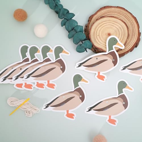 Image of Lucky Duck Banner,Duck Hunting Birthday Party Decorations | One Lucky Duck Party Decor,Boy Girl Duck Theme Birthday Banner Photo Props