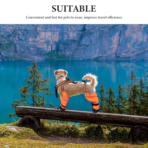 SOIMISS wasserdichte Hundestiefel rutschfeste Pfotenschutzschuhe Verstellbare Regenstiefel Für Kleine Hunde Leicht Anzuziehende Schuhe Für Hunde Zum Spazierengehen