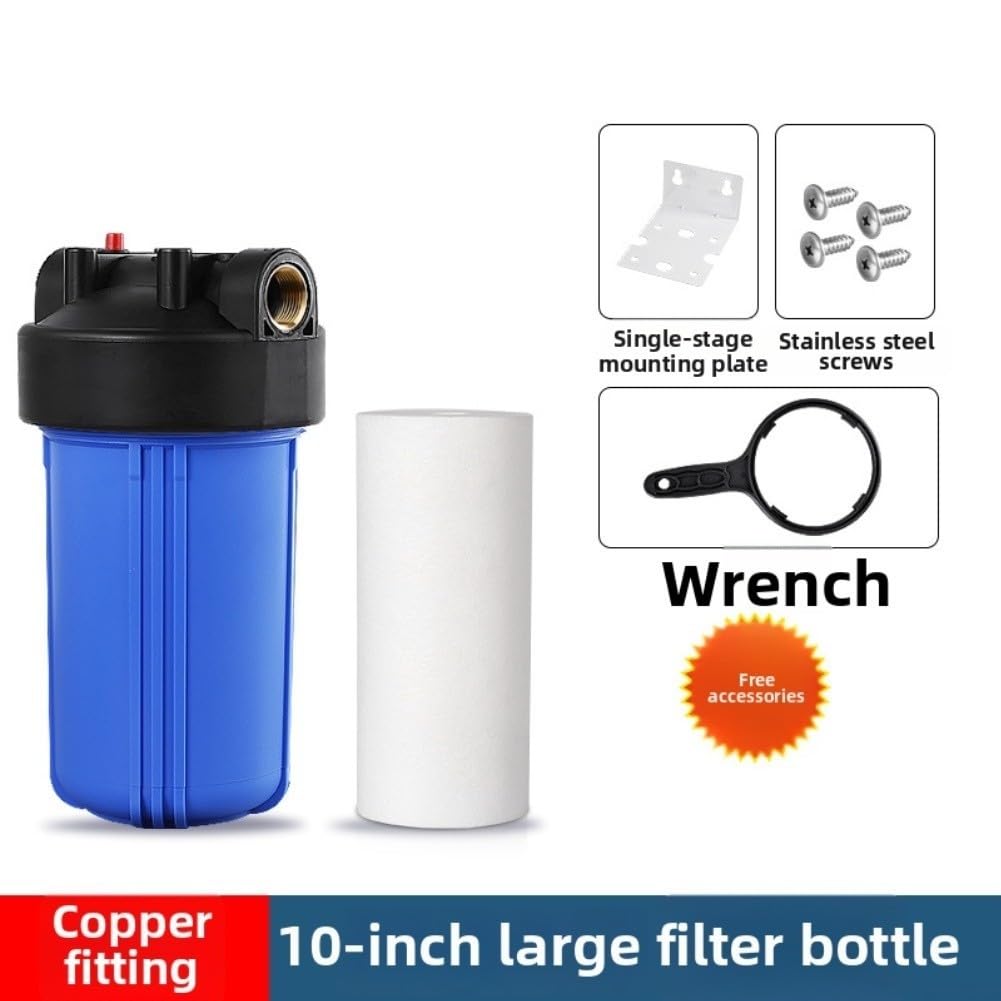 10 Inch Blue Whole House Water Filter Bottle High Pressure
