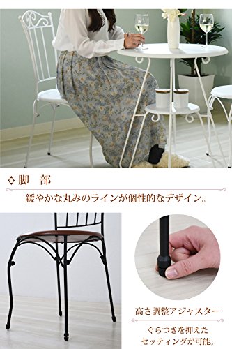 JKプラン ヨーロッパ風 ロートアイアン 家具 チェア カフェチェア アンティーク風 イス 椅子 IRI-1020-BK ブラック 標準 7枚目