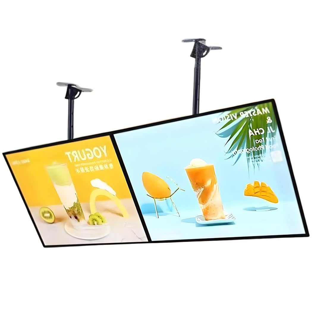Ultra cienka ramka wyświetlacza ściennego, montowana na ścianie skrzynka oświetleniowa LED do reklamy w wielu rozmiarach 1-4 szt. (2 szt., 32 cale (74,4 * 43,3 cm)