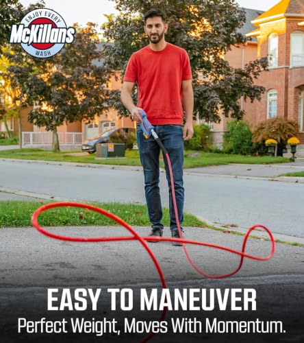 Image of McKillans QC Installed Pressure Washer Hose 50 ft - Flexible & Kink-resistant - Steel-Braided & Durable- 3 /8 inch QC Pre-Installed Stainless Steel - Power Washer Hose - High Pressure 1 /4 inch Inner Diameter