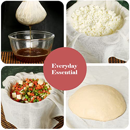 6 PCS Cheese Cloths 20x20 Inch, Reusable and Washable Cheesecloths for Straining,100% Unbleached Pure Cotton Lint Free - Image 4