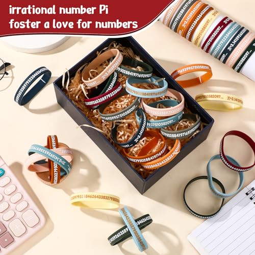 Roowest 36 pulseiras de matemática Pi presentes de Natal para estudantes em massa de professores 3.1