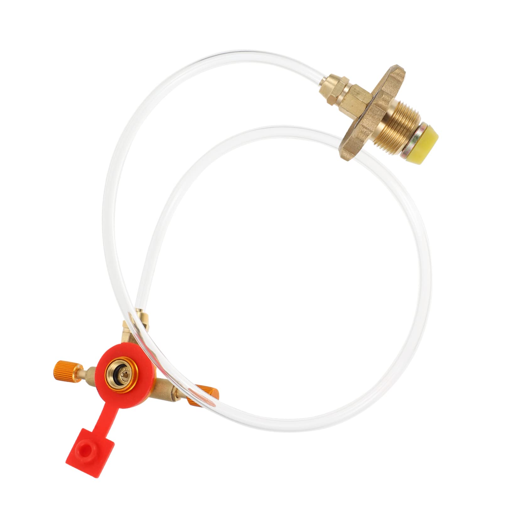 Happyyami Camping Cookware Set Portable Camping Stove Accessories Flat Tank Adapter Filled Tube Inflation-Valve Refill Converter for Outdoor Barbecue Picnic