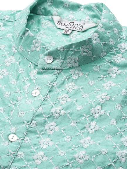 Image of SOJANYA (Since 1958, Men's Silk Blend Grey Kurta Pyjama & Silk Blend Jacket Combo