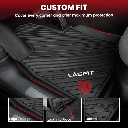 Image of LASFIT Floor Mats for Ford Explorer 6 Seats with Second Row Center Console