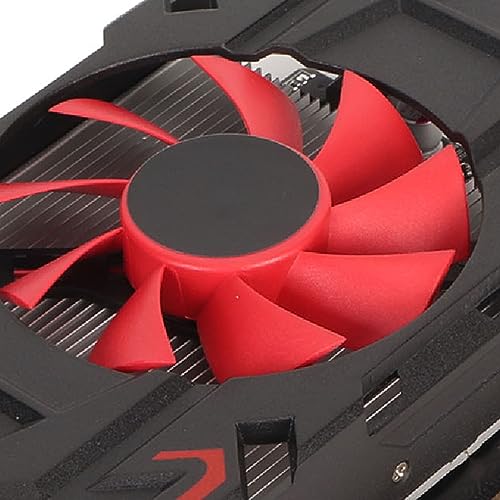 Tarjeta Gráfica para Juegos, HD7670 4GB DDR5 128bit 650MHz 1800MH HDMI DVI VGA PCI Express 2.0 Ranura 16X, Tarjeta Gráfica para Computadora con un Ventilador (HD7670 4GB DDR5)