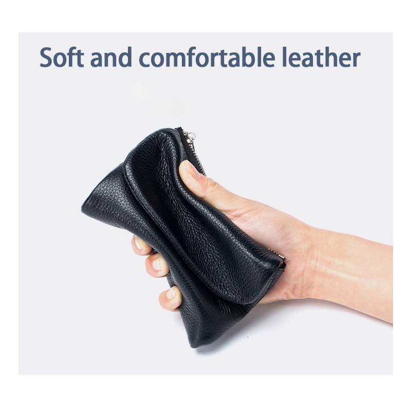 Unisex Pebble Leather Wallet Small Womens Wallet Card Holder Leather Wallet With Money Clip For Coins And Cards For Men Women (#12)3