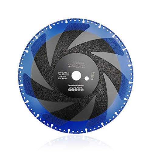 SHDIATOOL 12 Inch Metal Cutting Diamond Blade All Purpose Cut Off Wheel for Rebar Sheet Metal Angle Iron Stainless Steel