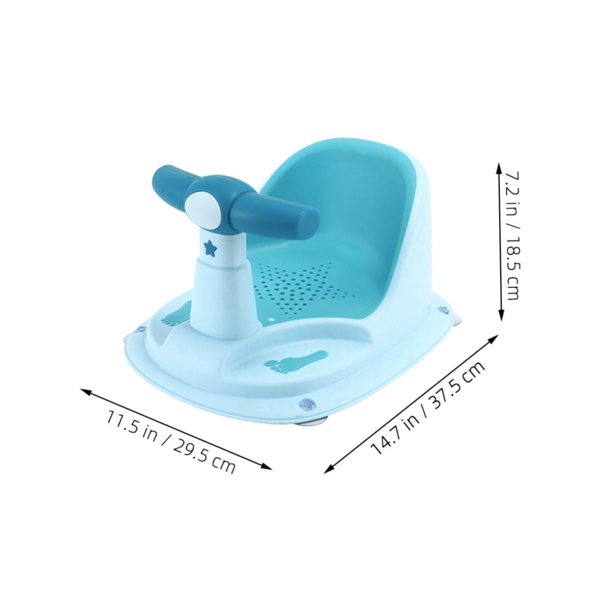 TOYANDONA Asiento de Baño para Ñiño Portátil Ventosas Antideslizantes de Pp y Tpe, Silla Ergonómica para Bañera Adecuado para Ducha en Casa para Niños y Bebés