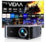 Videoprojecteur 4K【VIDAA OS | 2000 ANSI | Dolby Audio 40W】 TOPTRO Retroprojecteur 4K Supporté, Auto Focus/Keystone, Contrôle Vocal, Zoom 50%, WiFi Bluetooth Projecteur Video Home Cinéma Extérieur