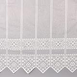 Bistrogardine Wirk-Panneaux Scheibengardine nähfrei Blume ecru 120cm Höhe