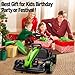 24v Drift Go Kart, Electric Ride on Drift Car with Adjustable Seat & EVA Silent Wheels, 7.5MPH Motorized Drifting Toy for Kids Ages 6-12, Parent-Safety Certified Ride-on Go Kart