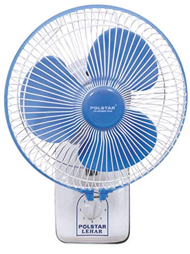 Image of Polstar Lehar 225mm High Speed Wall Fan (White /Blue) with 100% Copper Motor