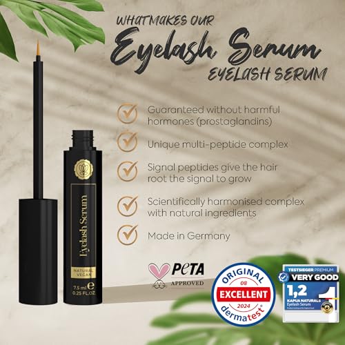 Organic Eyelash Serum • TEST WINNER • Lash Serum with Multi-Peptide-Complex • +Caffeine • +Hyaluronic Acid • +Biotin • +Unique TN3-Matrix - Image 3