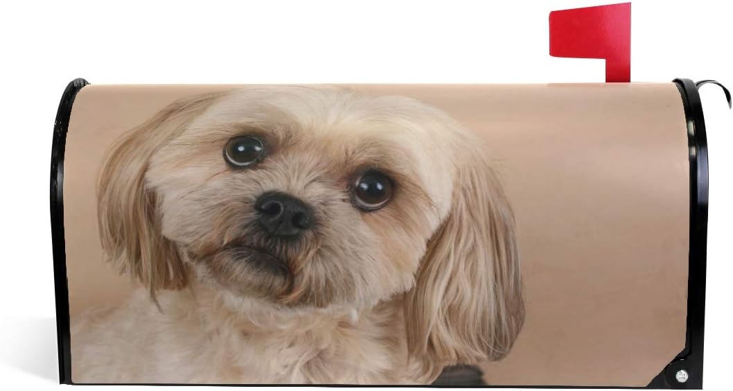 WOOR Cute Shitzu Dog Mailbox Cover Standard Size-18"x 20.8"