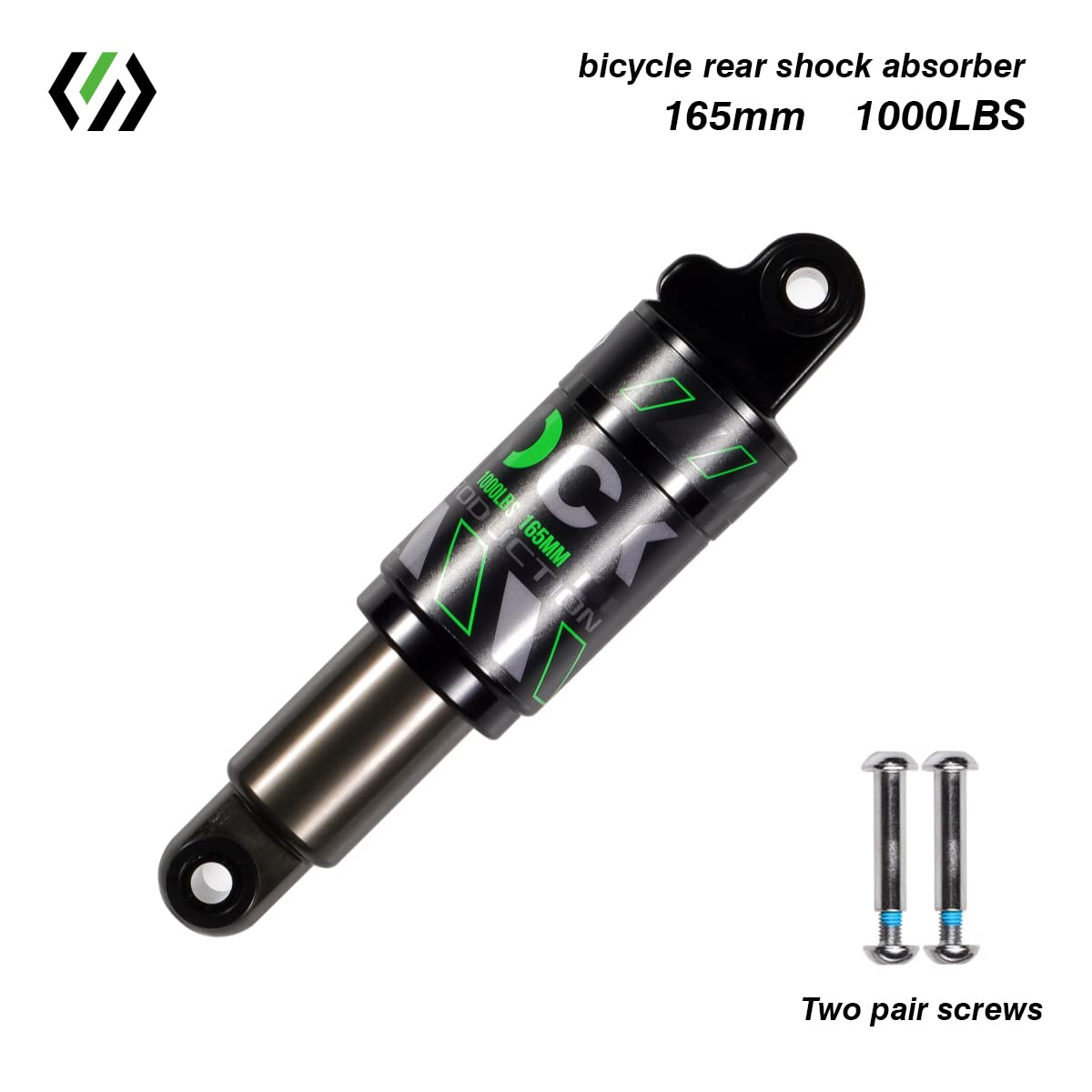 Chooee Amortisseur de vélo arrière 120mm 125mm 150mm 165mm 185mm 190mm 200mm Amortisseur de VTT Amortisseur arrière