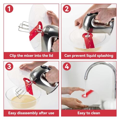 Silicone Bowl Covers, Anti Splash Cover for Egg Basin Egg Splash Guard Splash Proof Baking Tool - Image 4