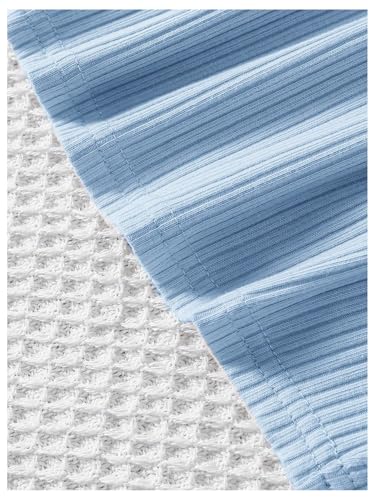 Image of OYOANGLE Toddler Girl's 4 Pack Ribbed Knit Crop Tank Tops Set One Shoulder Summer Camisole