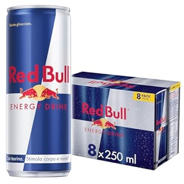 Red Bull Energy Drink, 250 ml (8 Lattine)