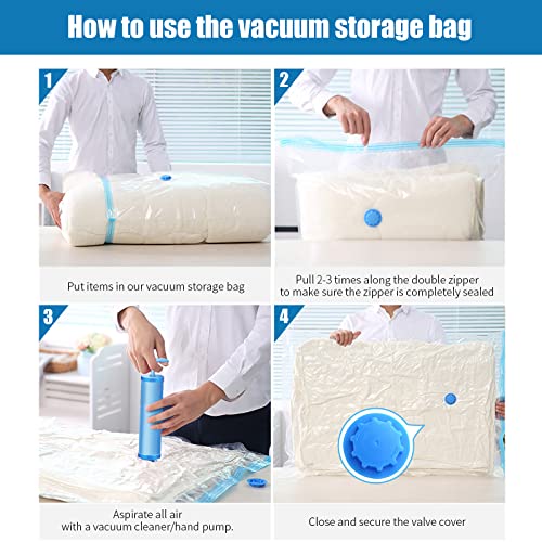 Lepayu Vacuum Storage Bags Space Saver Bags With Hand-Pump Travel Storage Bag For Bedding,Pillows,Towel,Clothes(5 Pack 16 * 24 In) #TOP6