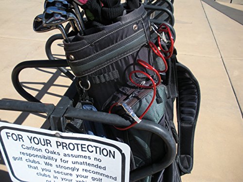 Valet My Stick Skateboard Snowboard Razor RipStik Scooter Combination Cable Lock (Red - preset Combo)