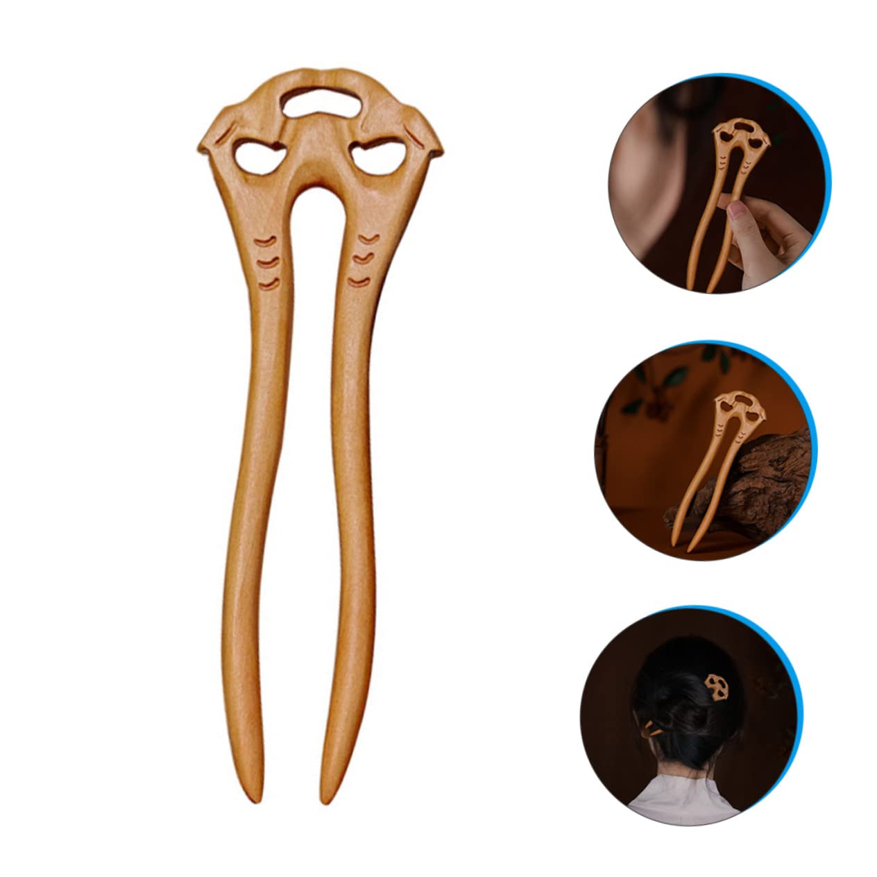 DOITOOL 3stücke Retro Holz Haarnadel Für Frauen U-förmige Haarspange Aus Hochwertigem Holz Elegantes Haaraccessoire Für Hochzeiten Und Besondere Anlässe Für Chinesische Kleidung