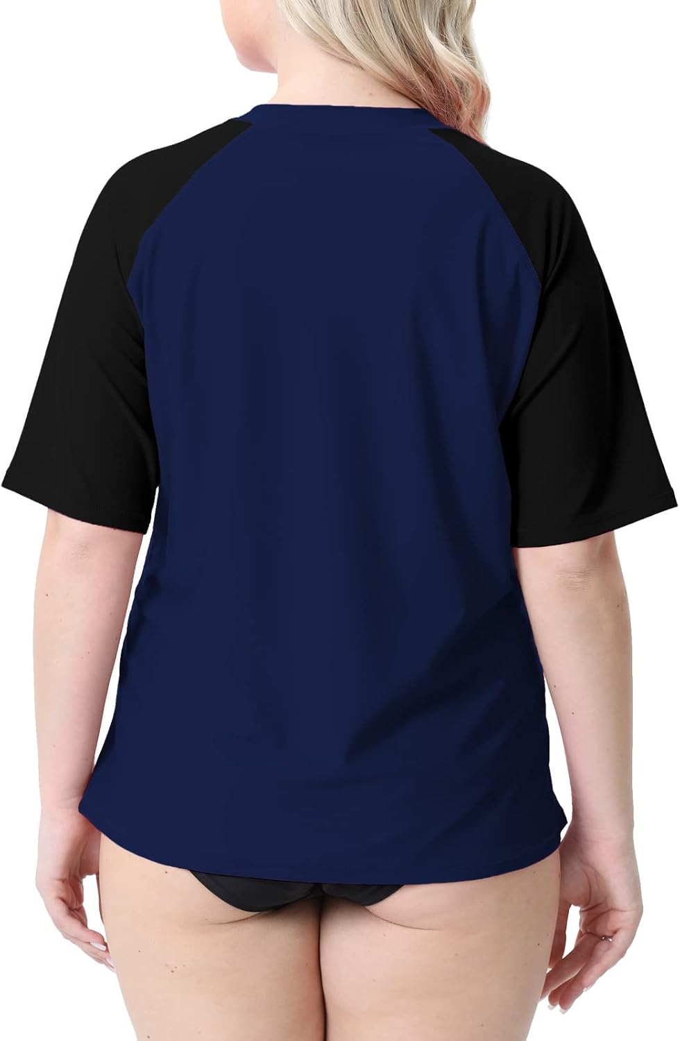 Halcurt Women's Plus Size Rash Guard Short Sleeve Swim Shirts Loose Fit UPF50+ Sun Protection Swimsuit Top Only - Image 5