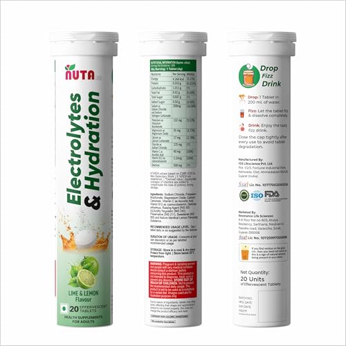 Image of Electrolytes & Hydration Tablets | Effervescent Electrolyte Drink | Lime & Lemon | Supports Hydration & Daily Energy | 75 tablets