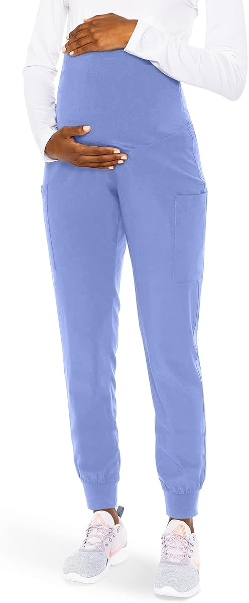 Med Couture Touch Maternity Jogger Scrub Pants for Women with 4 Pockets