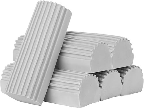 Paquete de 6 plumeros húmedos limpios, esponja de limpieza de polvo, plumeros reutilizables para zócalos, persianas, vidrio, rejillas de