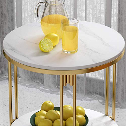 Salon table basse double couche ardoise noire 40 cm de diamètre