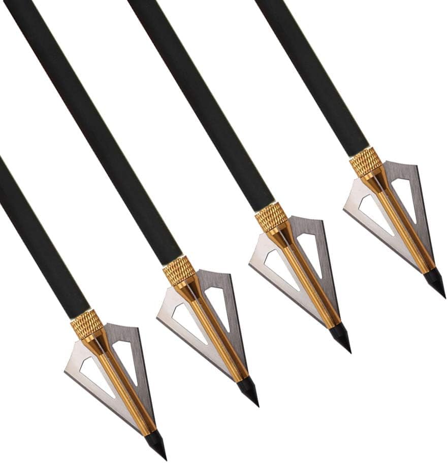 ZSHJGJR Crossbow Bolts Carbon Arrows 16/17/18/20/22 Inch Arrows Bolt Crossbolt Arrows with 4" vanes and Replaced Arrowhead/Tip 12 Pieces
