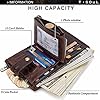 LOXO CASE Herren Geldbörse RFID Schutz - Geldbeutel mit Kette, Doppelte Falte Geldbeutel mit Münzfach Reißverschluss Portemonnaie 13 Kartenfächern Portmonee Brieftasche,Dark Brown #2