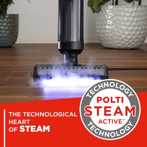 Polti Rollysteam WD20, Wet and Dry Vacuum Cleaner with Steam, 750 W, Complete Cleaning in One Pass, Self-Cleaning, Black