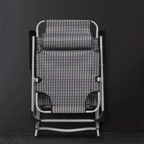Xzgden Lightweight Outdoor Sun Lounger Folding Reclining,Metal Bracket Leg With Cushion And Pillow Recliner Chair Camping Beach Patio Portable Deck Chair (Color : Without Cushion) #TOP6