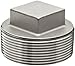 Merit Brass K417-16 Stainless Steel 304 Cast Pipe Fitting, Square Head Cored Plug, Class 150, 1" NPT Male (Pack of 25)