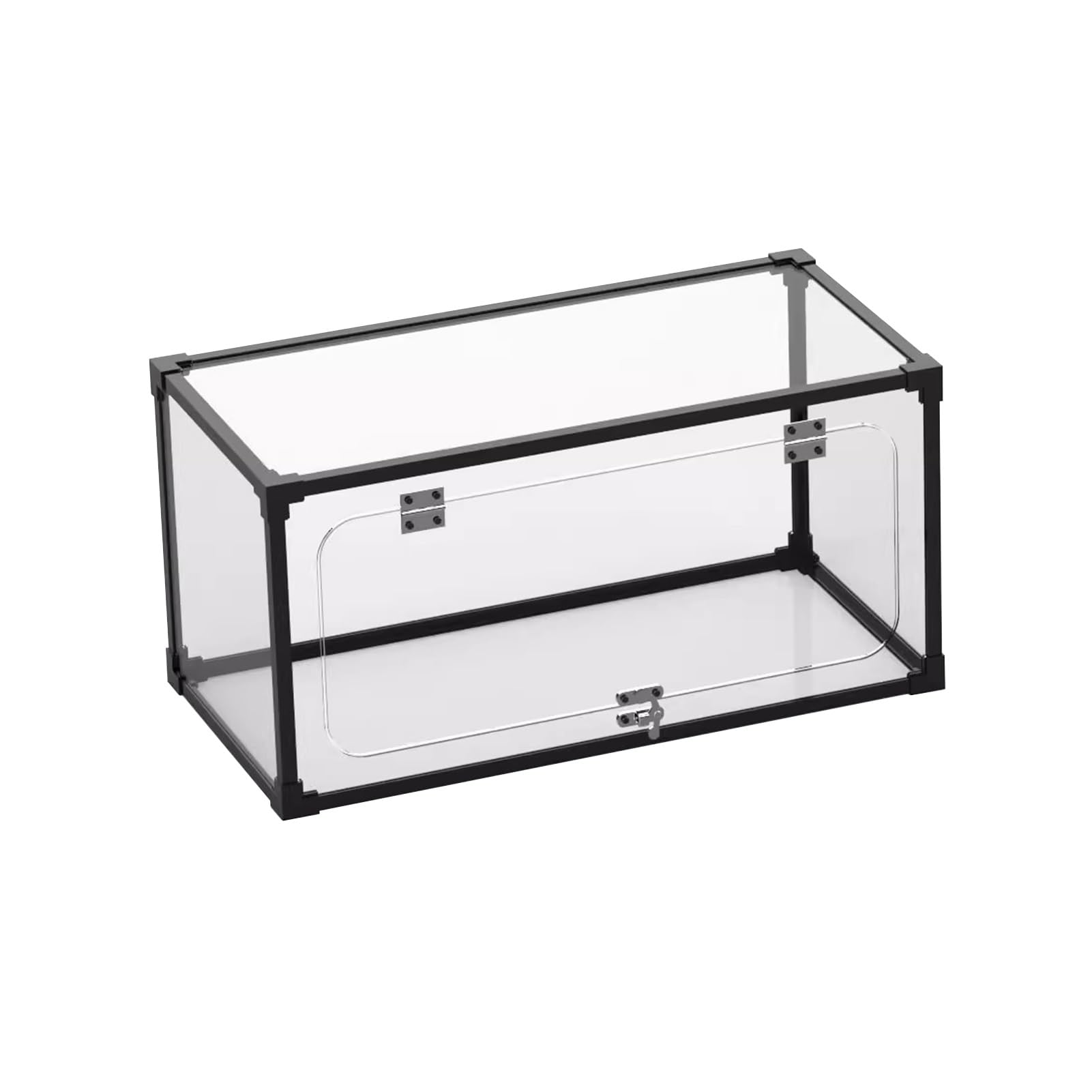 Teca Plexiglass Contenitore in Acrilico Altamente Trasparente, Contenitori in Plastica con Porta a Battente e Serratura, Organizer per Borse, Modelli di Scarpe e Oggetti da Collezione(20x20x20cm(8"x8"